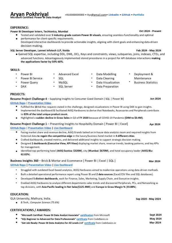 SnapFolio Resume Elite